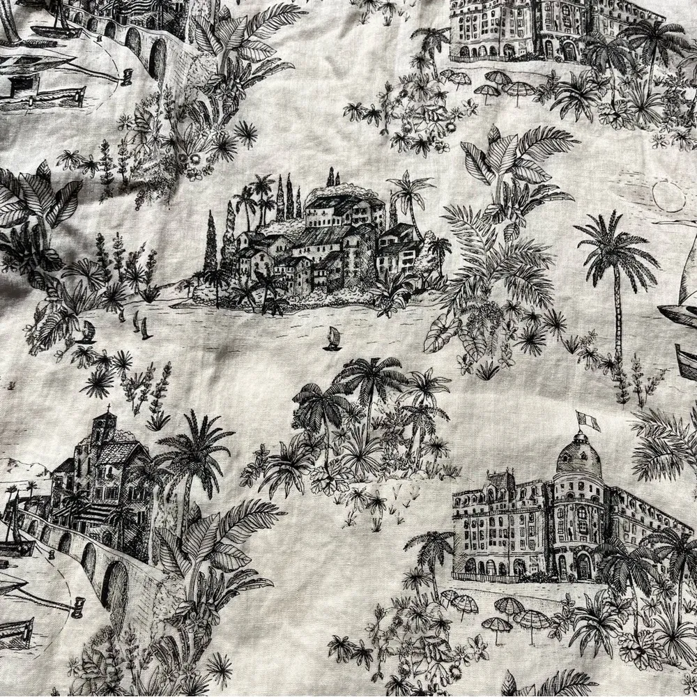 Tommy Bahama Women’s Marceau Linen Tropical Toile Strapless Dress Size XL - Image 3