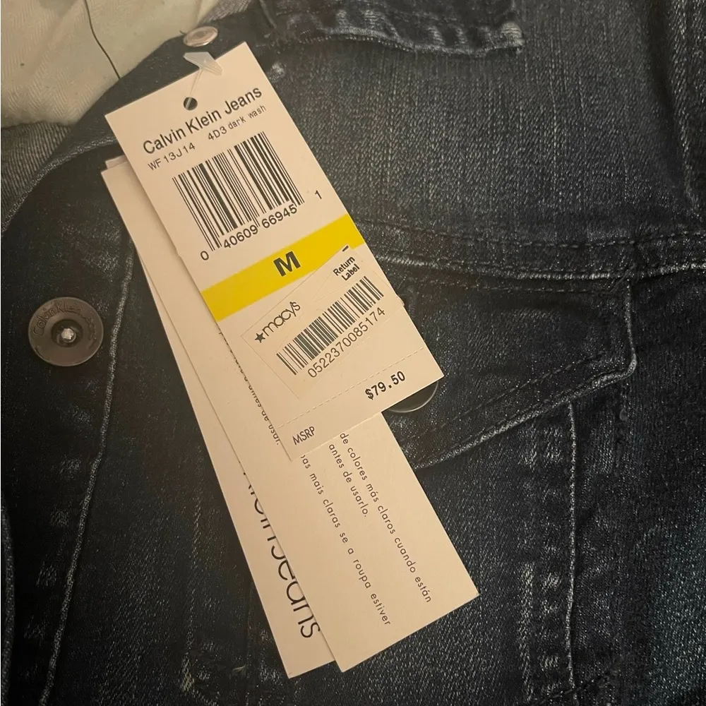 CALVIN KLEIN JEANS Blue OMBRÉ Denim Jacket Size M - Image 10