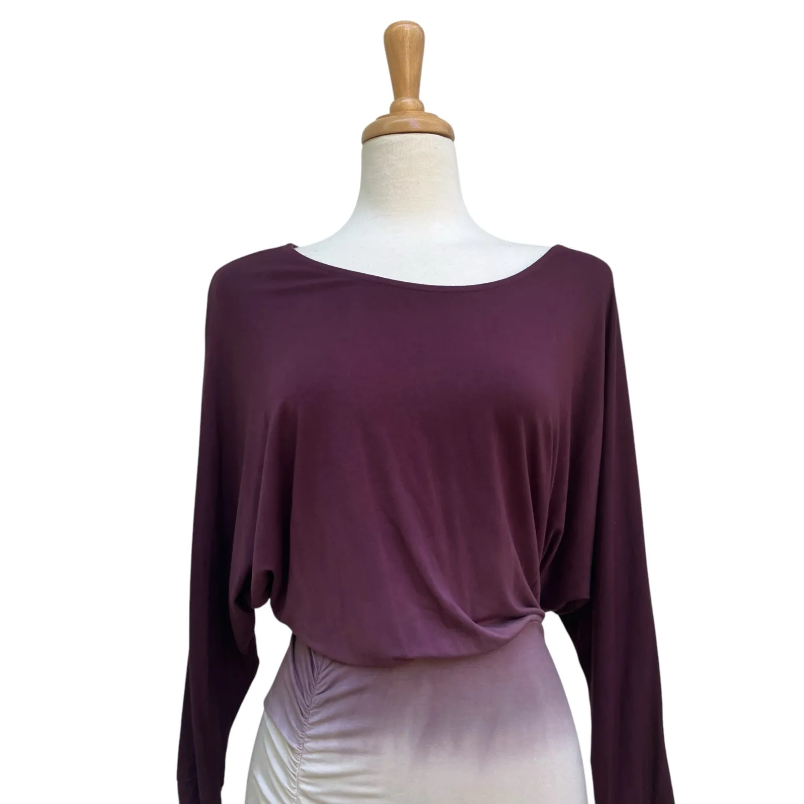 YFB Young Fabulous Broke Dress Sz Sm Revolve Margot Purple Ombré Blouson Party - Image 2