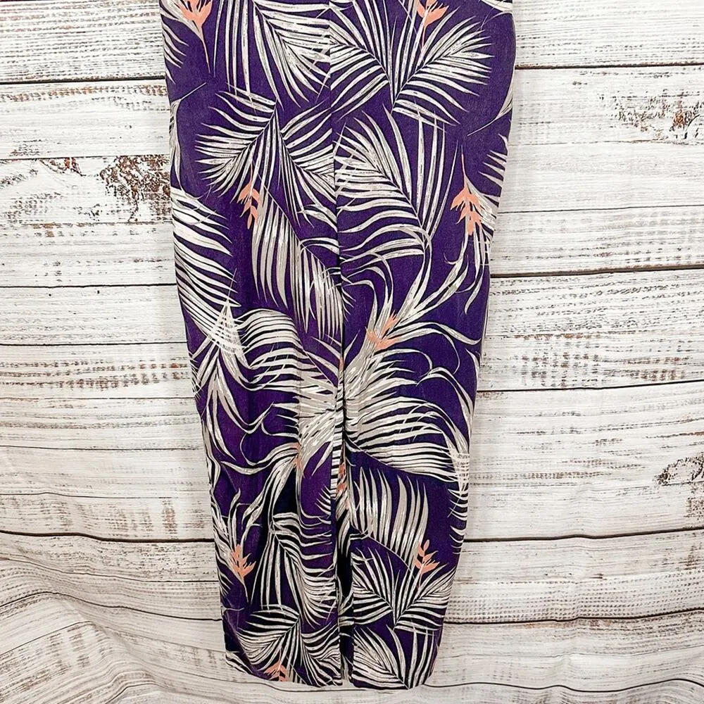 Tavik Swimwear Off Duty Tropical Print Pocket Jumpsuit, EUC, Small, MSRP $198 Purple - Image 5