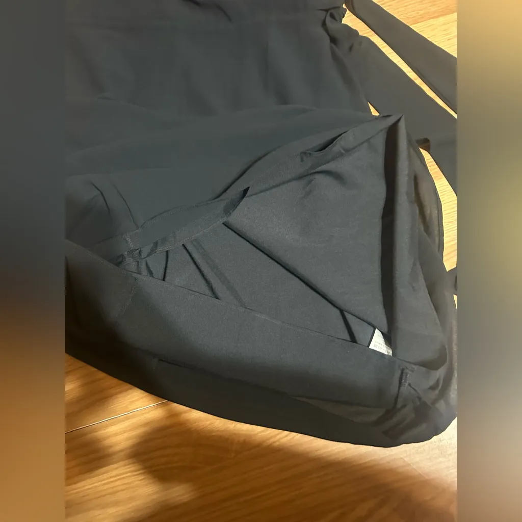 Naked zebra black sleeveless mini dress tie at waist ladies Large NWT - Image 6