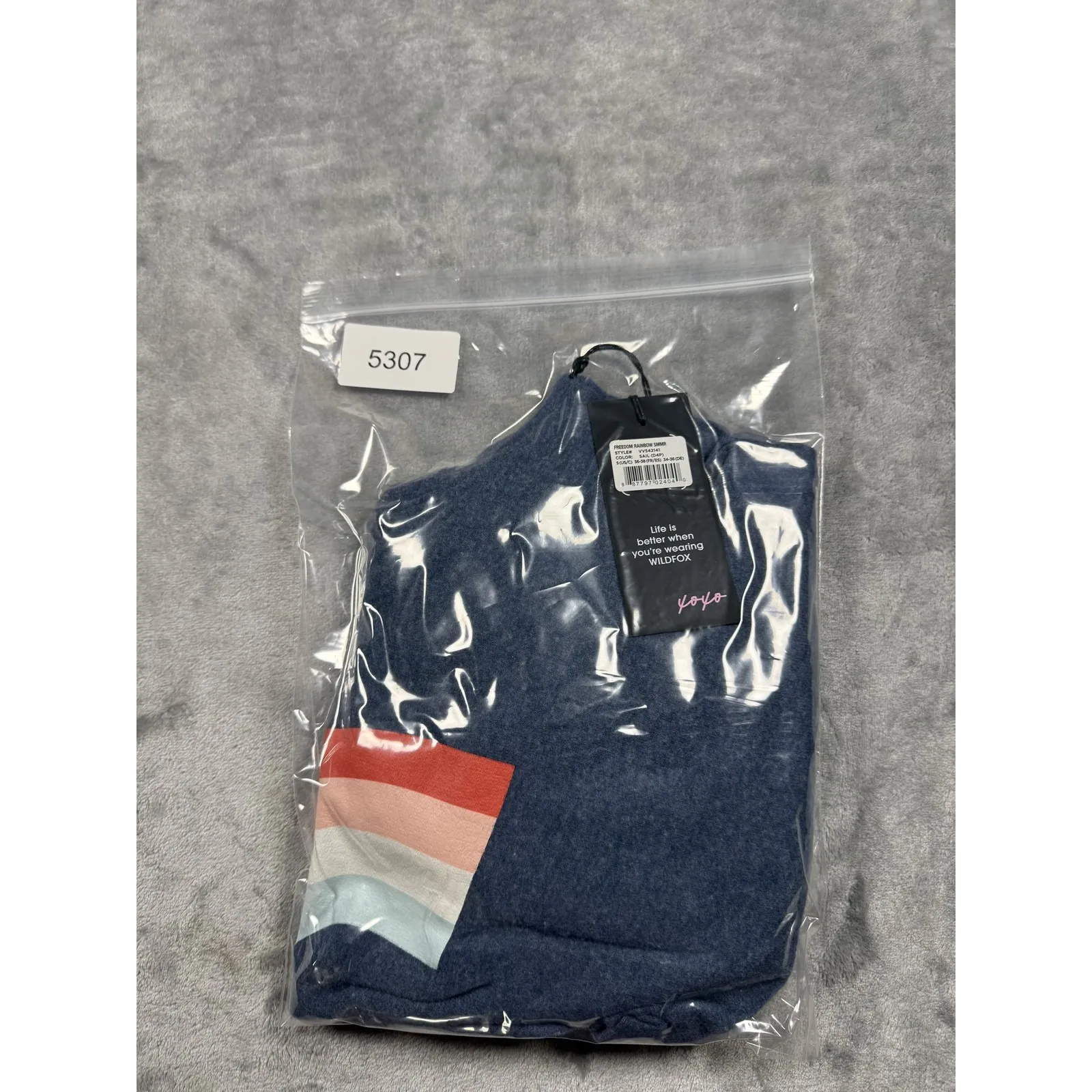 Wildfox Sweatshirt Womens Small Blue Rainbow Crewneck Pullover Graphic Soft New‎ - Image 11