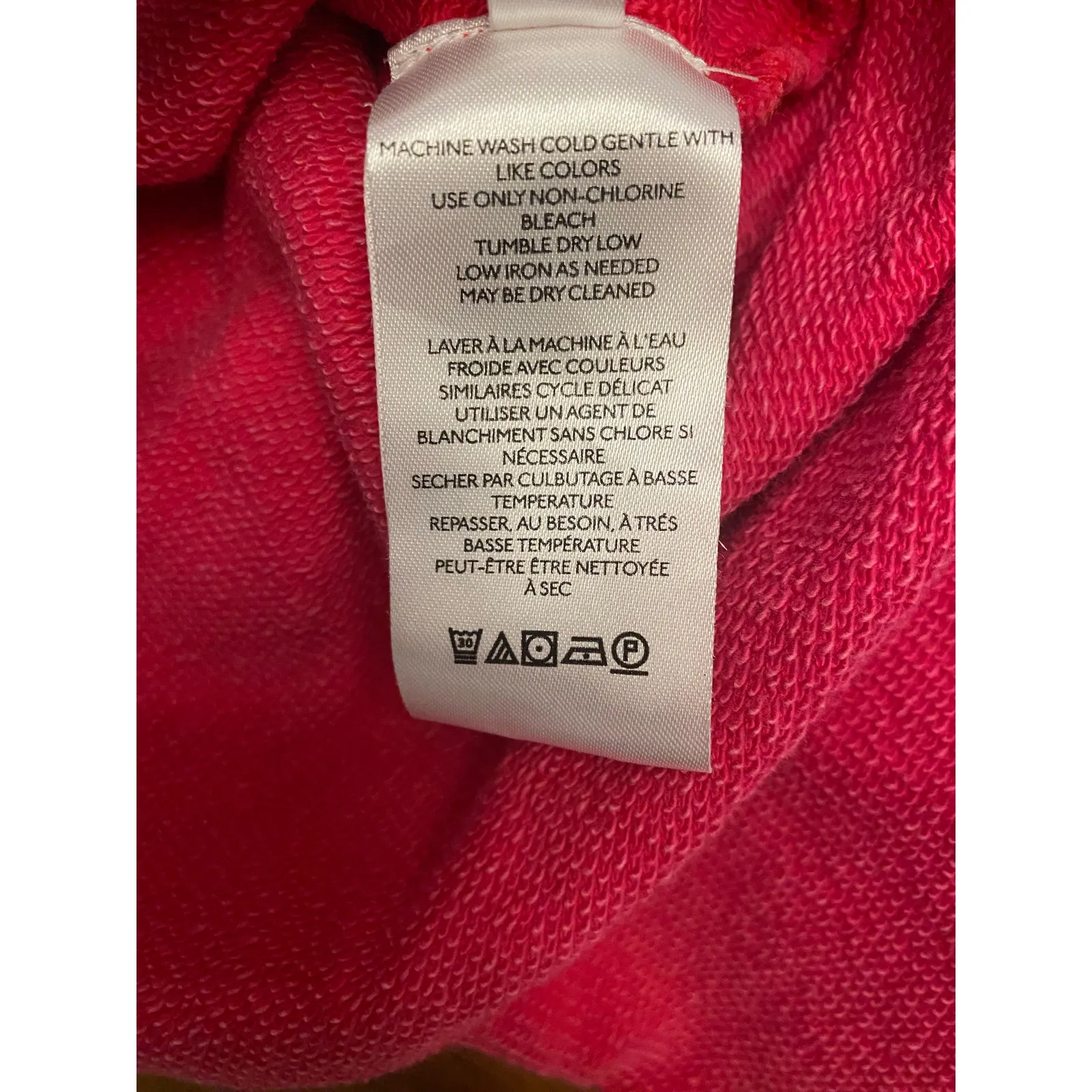 Pilcro Anthropologie Pink Henley Sweatshirt XXS Cotton Long Sleeve Split Hem - Image 9