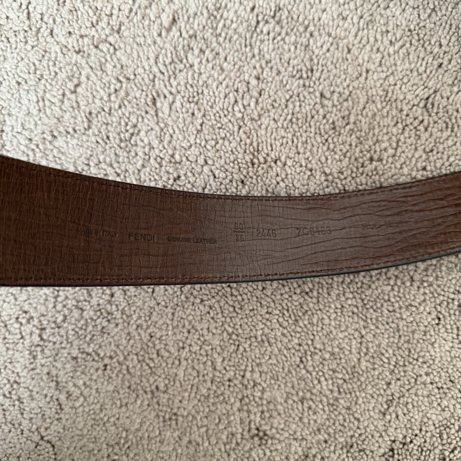 Authentic Fendi Vintage FF Monogram Unisex Men’s Women’s Belt 90 Cm 36 Inch - Image 5