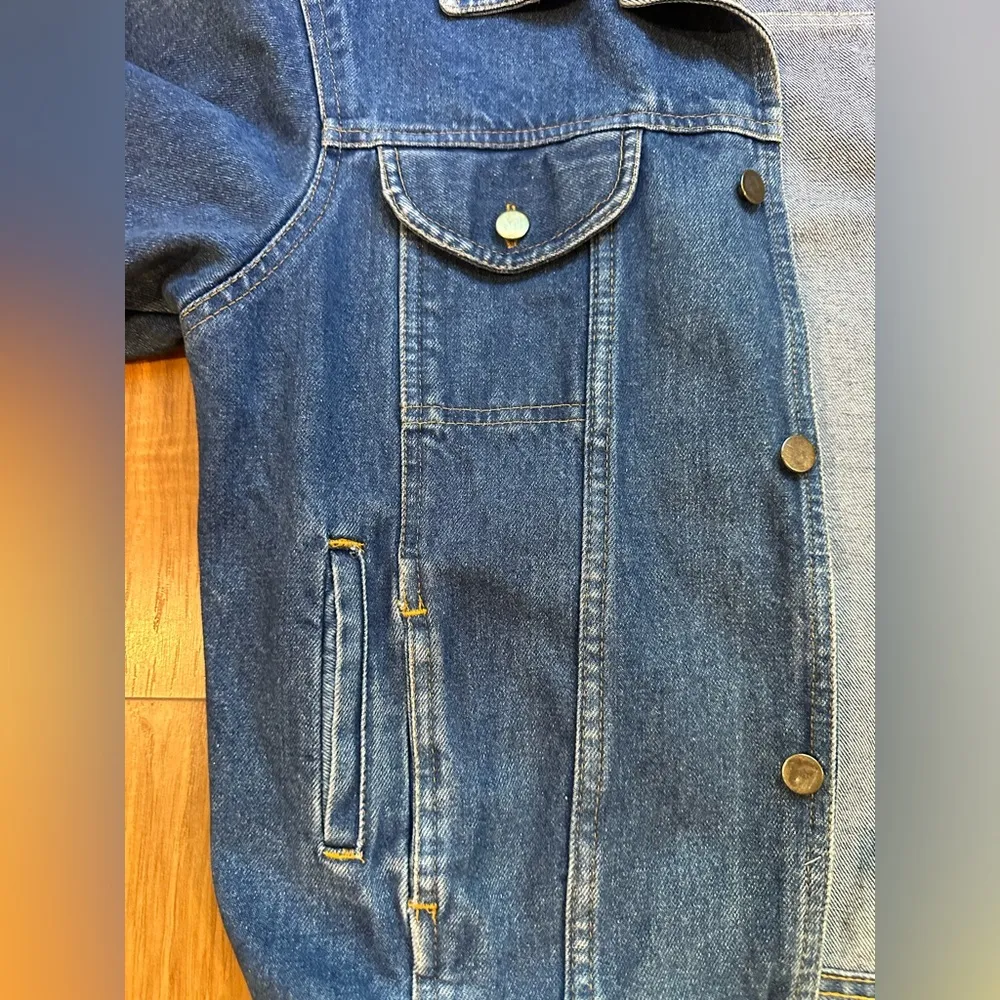100% Cotton Vintage 1970s Large London Fog Blue Denim Jacket - Image 12