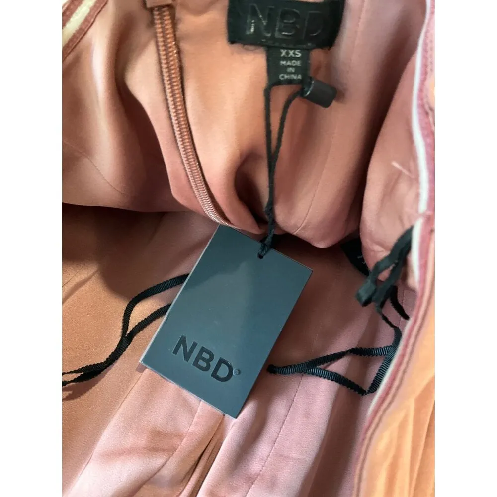 NBD Faerie Bodysuit in Brown in XXSmall New Strapless Satin Top - Image 6