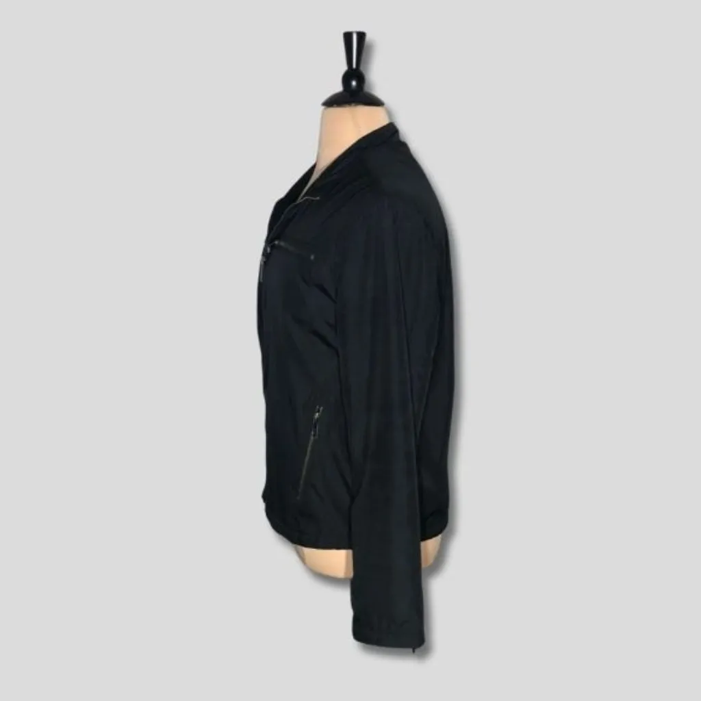Kenneth Cole Reaction Moto Jacket Waterproof Zipper Front Pocket Black sz XL - Image 3