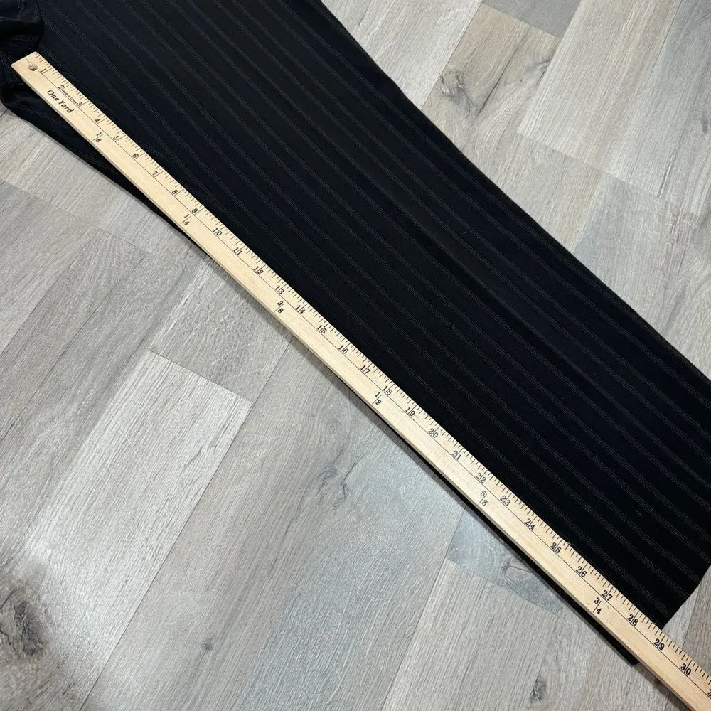 Style & Co Petite Pinstripe Straight Leg Dress Pants Black Grey 10P Mid Rise Y2K - Image 10