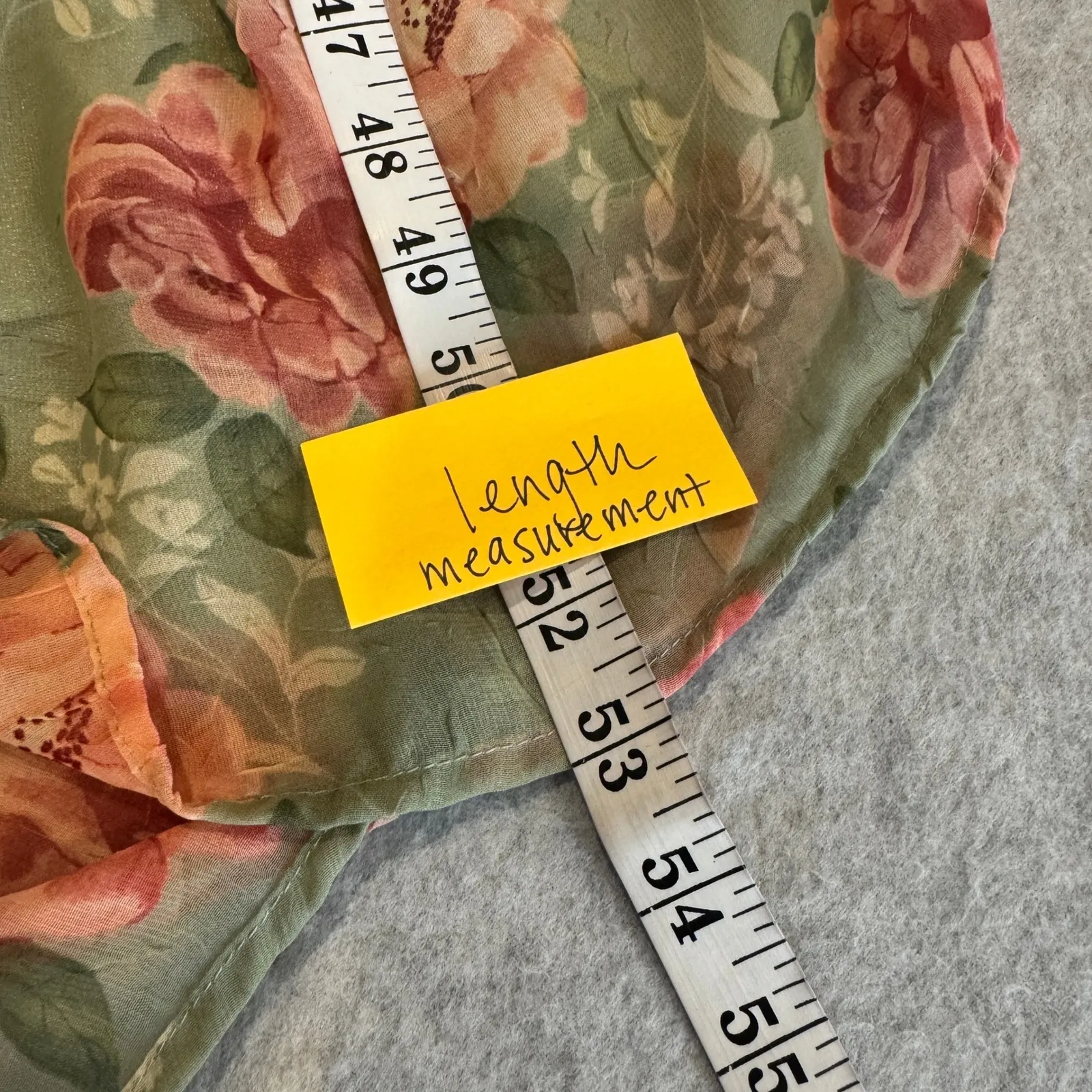 Vintage Fashion Bug Floral Maxi Dress  Women 12 Green Pink Roses Romantic Spring - Image 16