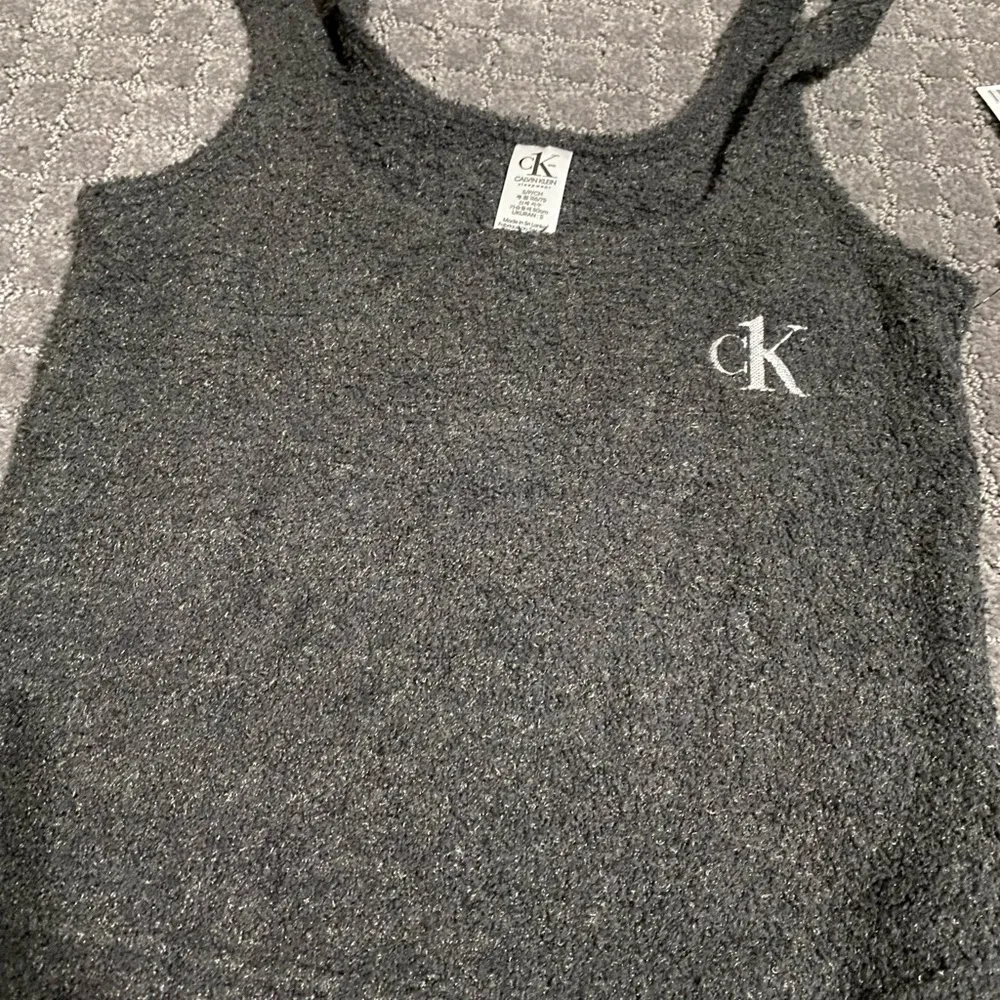 Calvin Klein  CK One Plush Sleep Bra Top NWT Size S - Dark Grey - Image 5