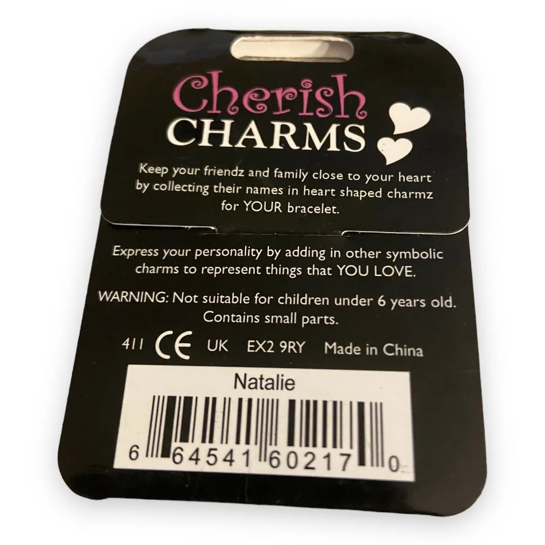 Cherish Charms NATALIE Name Bracelet Charm NEW NWT Silvertone Silver‎ Tone Silver - Image 2