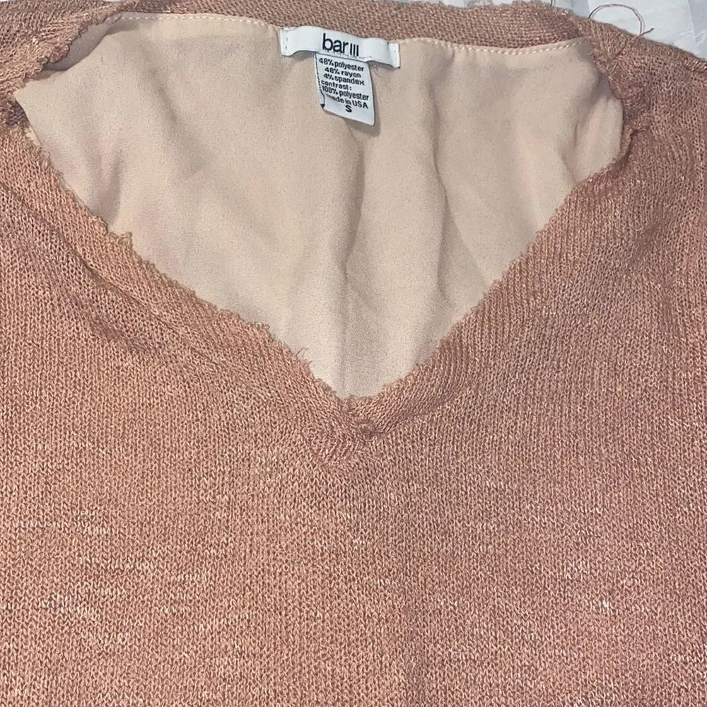 ✨ Bar Iii Womens Knit-Overlay Pullover Blouse✨ - Image 3