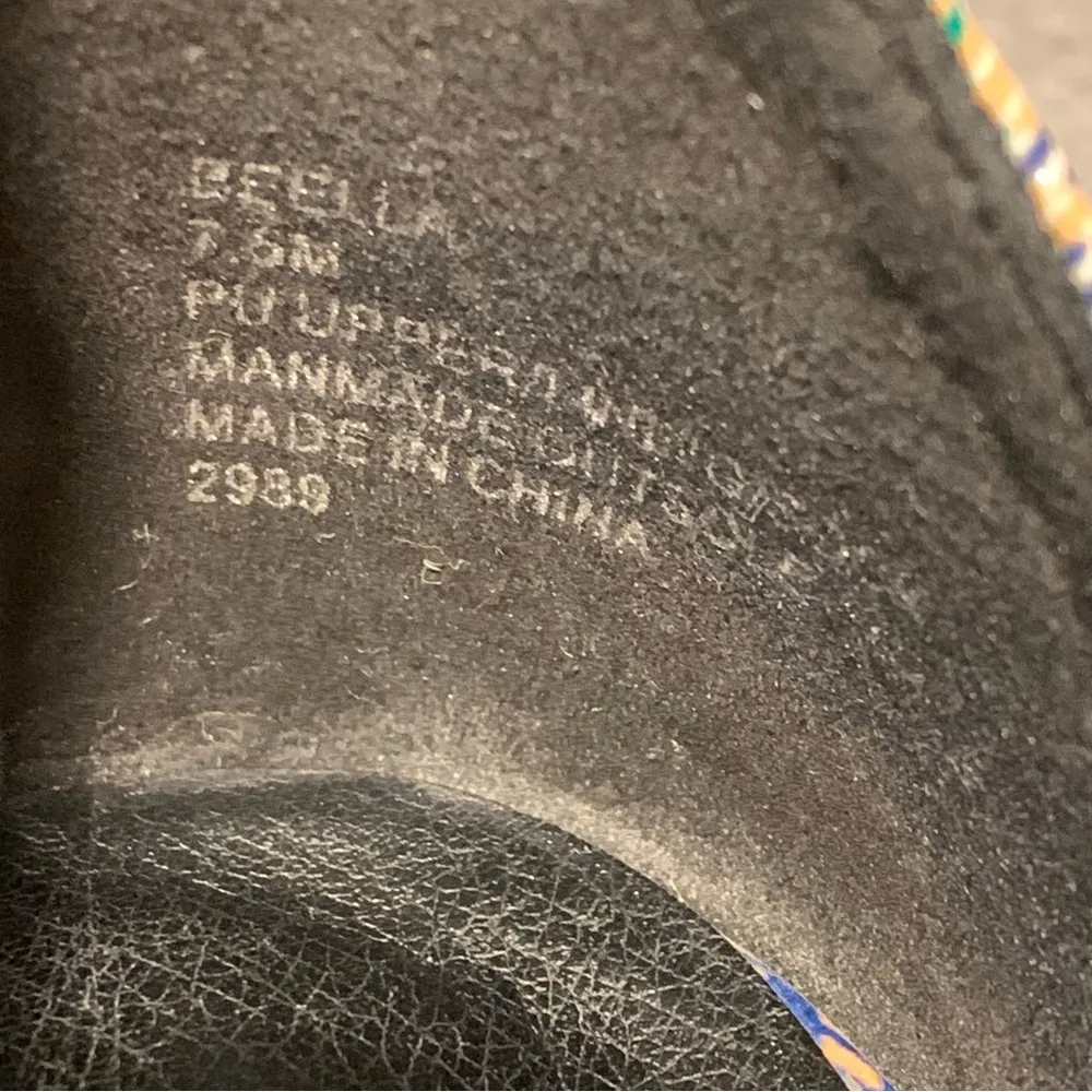 Madden Girl Sandals Women’s Size 7.5 M Yellow Plaid Beella Open Toe Block Heel - Image 8