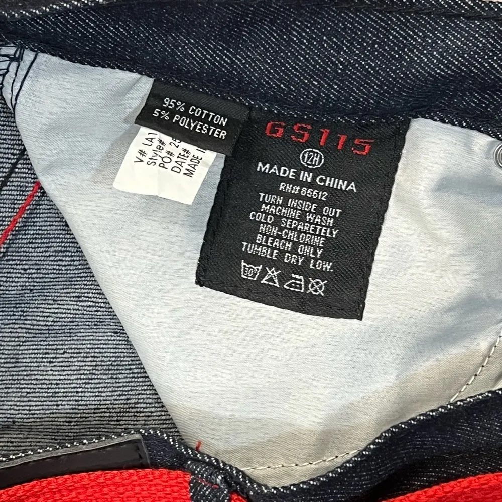 Women’s GS115 Premium Collection Jeans Boot Cut Size 12H Dark Wash Blue W/ Belt - Image 4