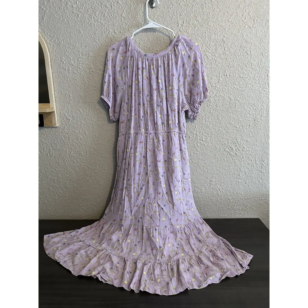 Matilda Jane Enchanted Garden Artist Dress Medium Tiered Floral Midi Cottagecore - Image 8