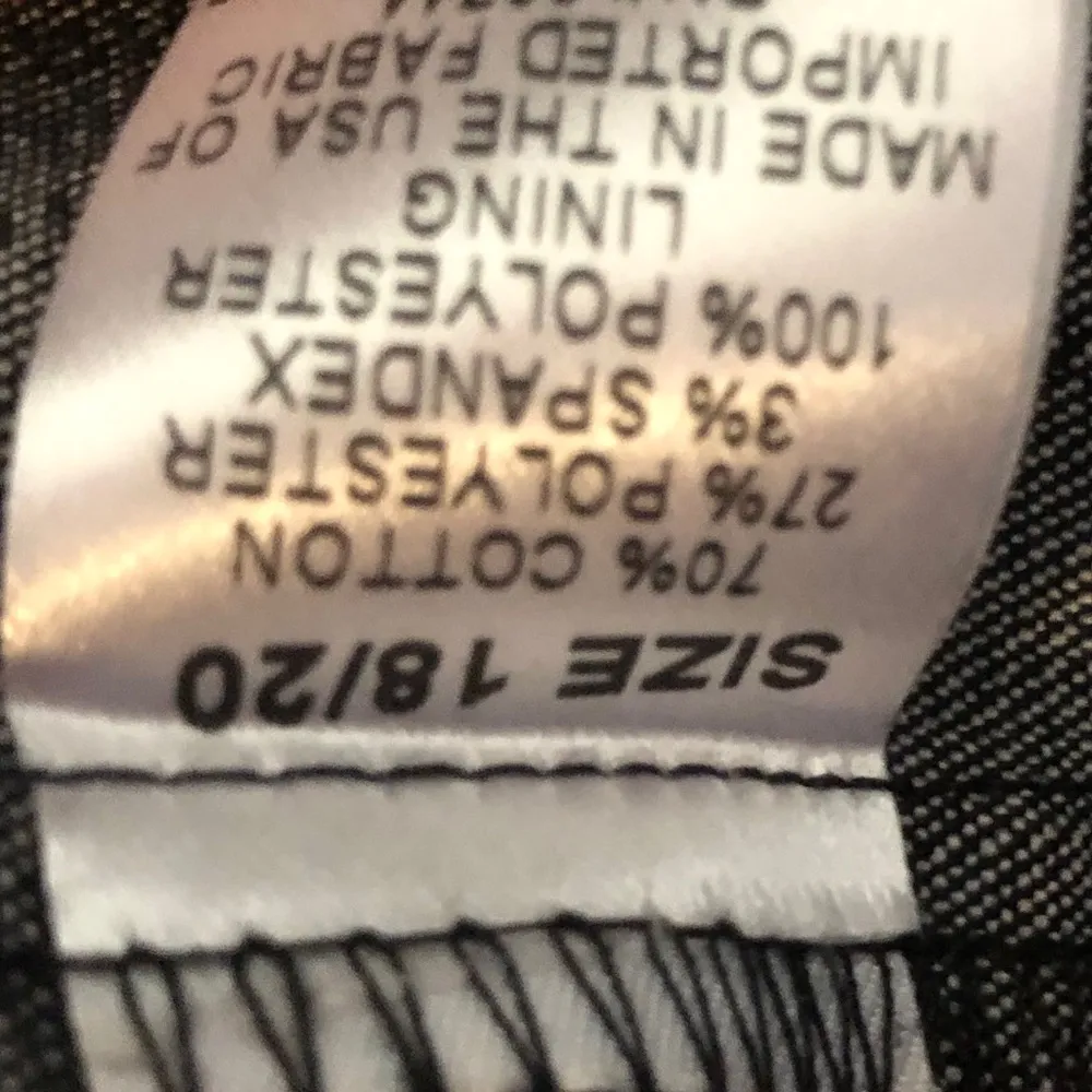 Dress Barn Blazer Denim Ruffled Collar Jacket 3/4 Sleeves Sz 18/20W GUC PLUS Sz - Image 11