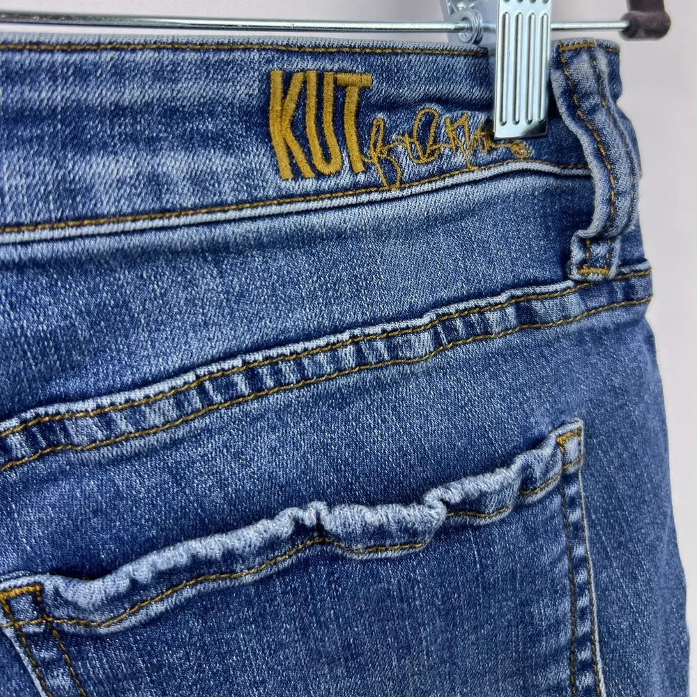 Kut from the Kloth Skinny Jeans Blue Mid Rise Stretch Denim Size 10 - Image 8