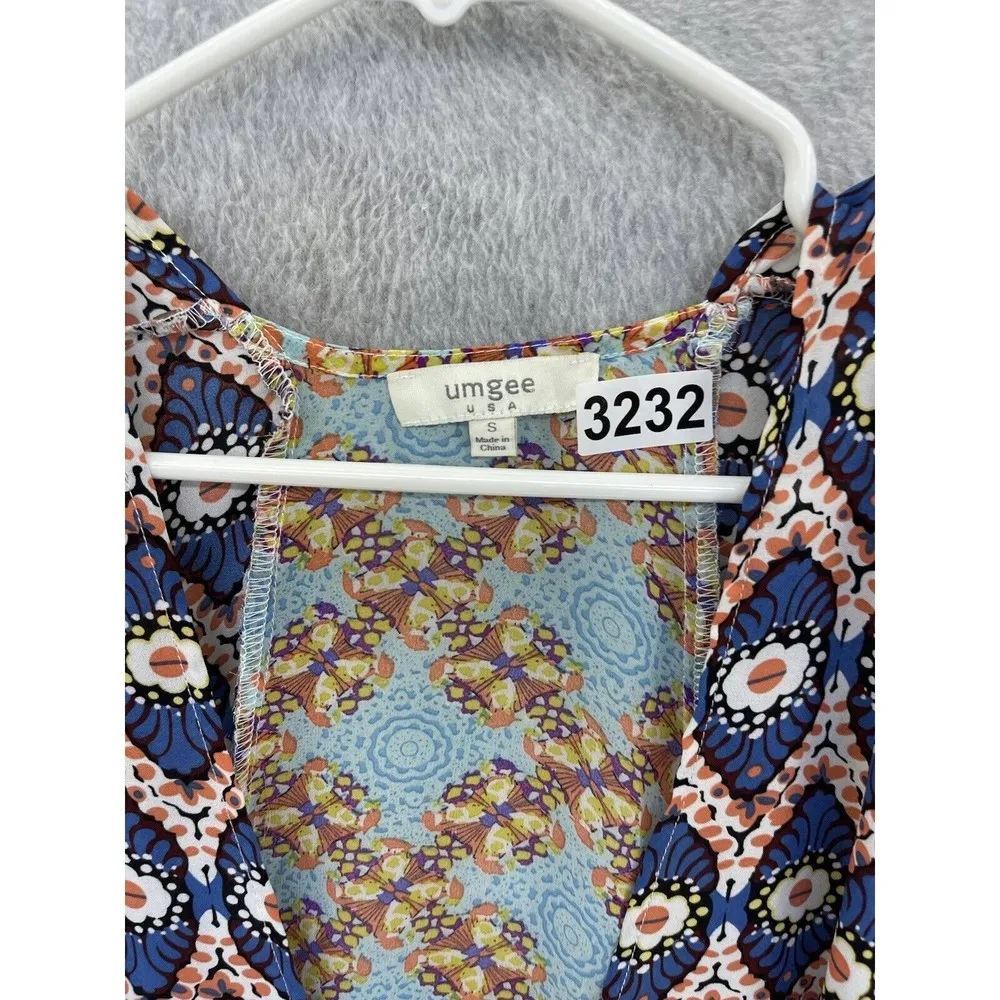 Umgee Women's Swimwear coverup One button Kimono Sleeve Size Small Sheer - Image 6