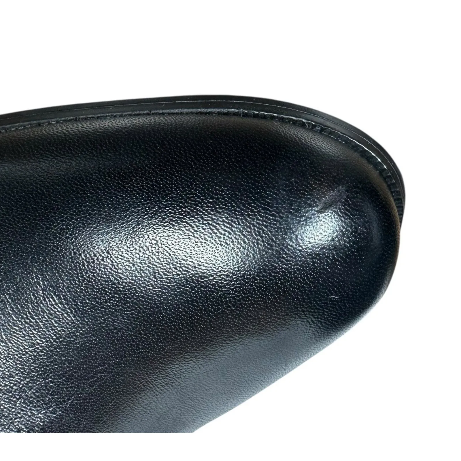 Chicos Boots Womens 10M Black Leather Quilted Mid Calf Zip Buckle Moto - Image 7