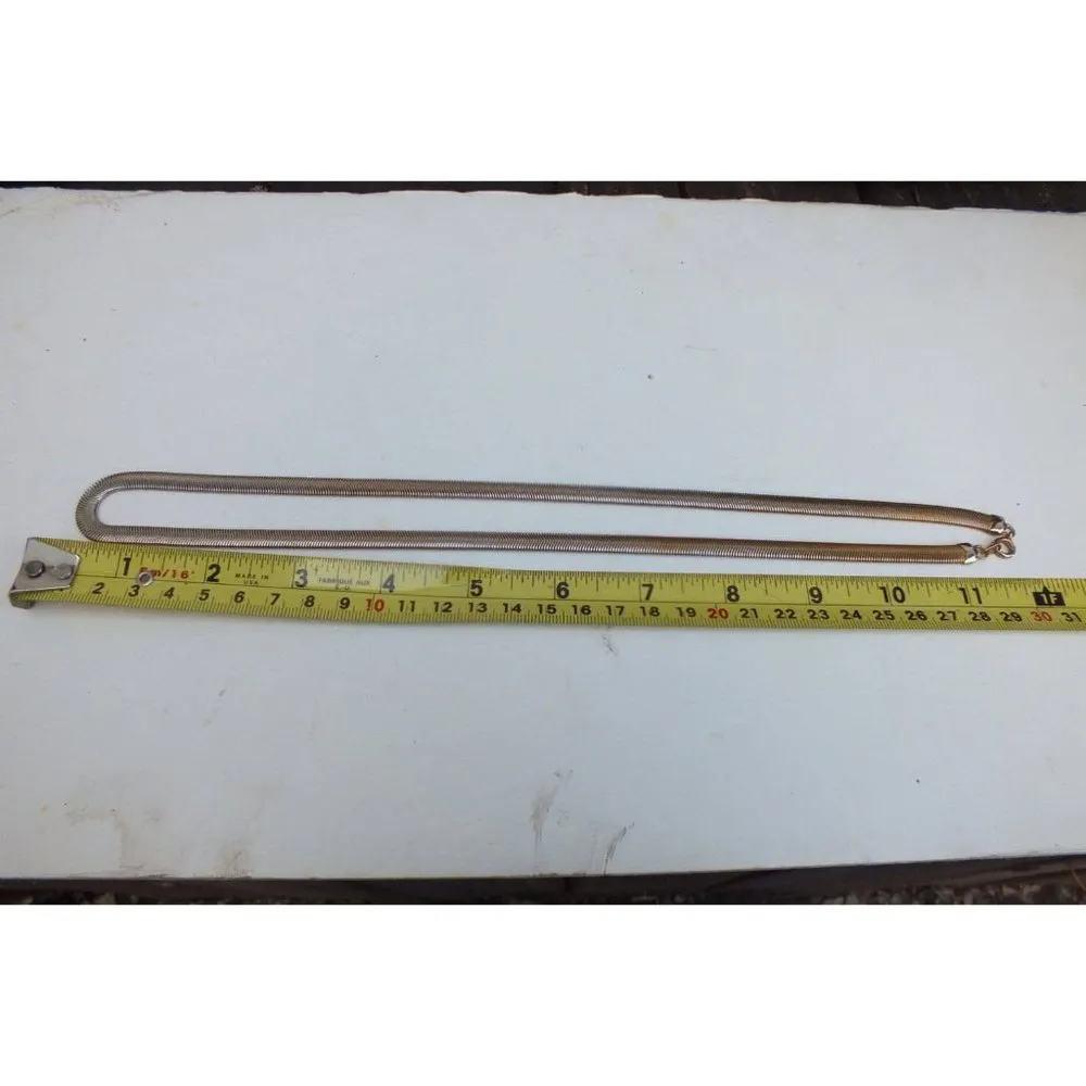 Alloy Herringbone Necklace, Lightweight & Stylish Fashion Jewelry Gold - Image 3