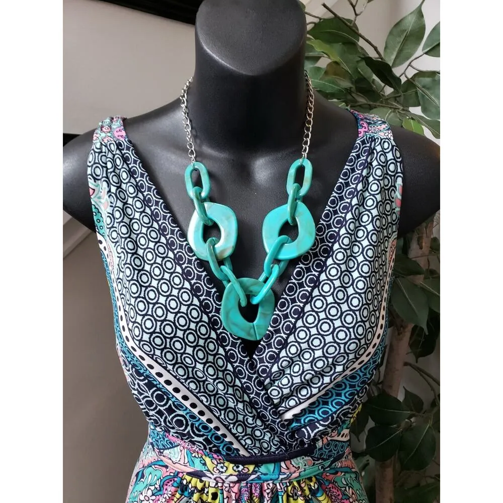 John Paul Richard Womens Multi Floral Backless Wide Strap Long Maxi Dress Size S - Image 12