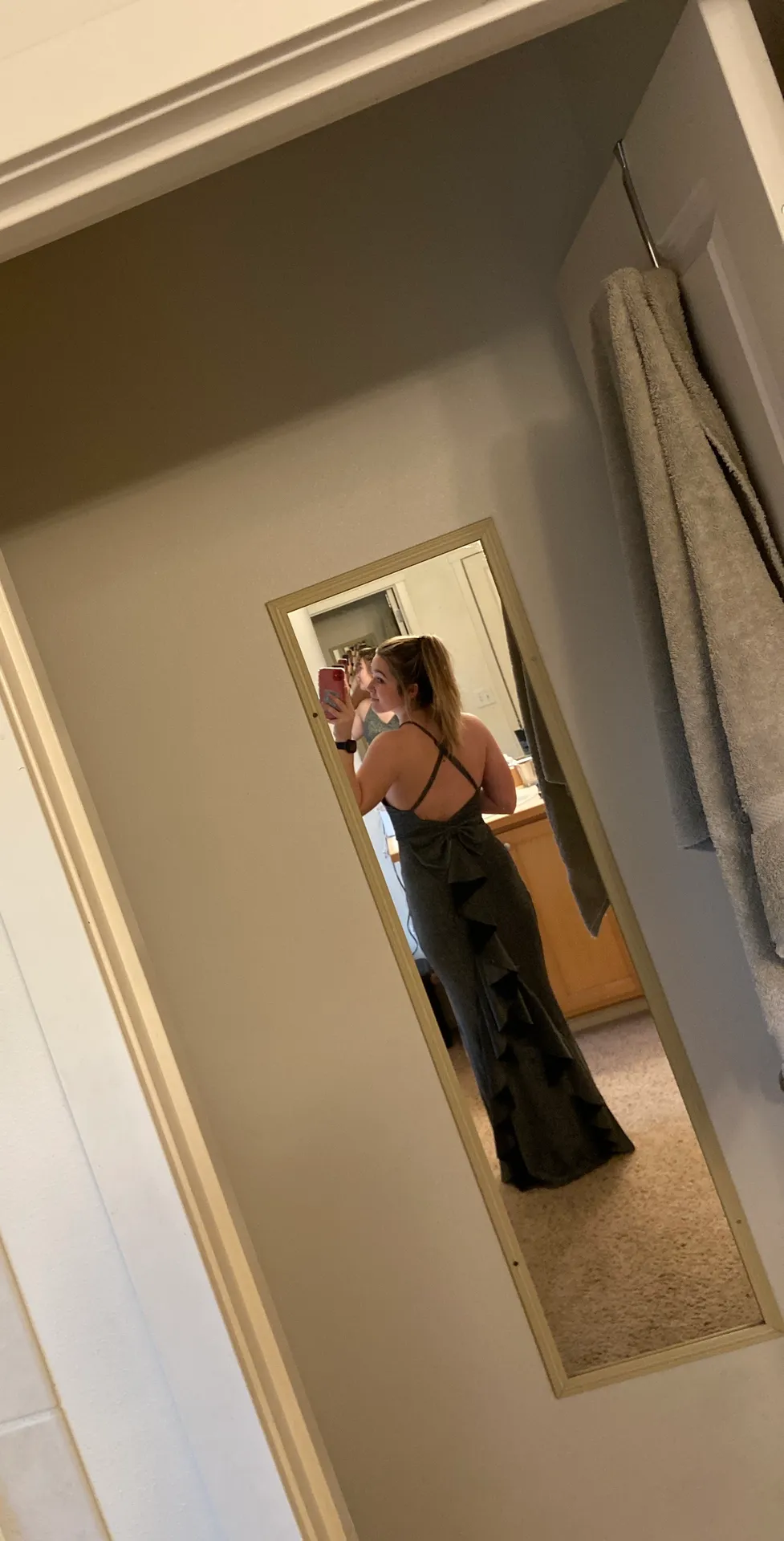 Black Sparkle Gown Size M - Image 3