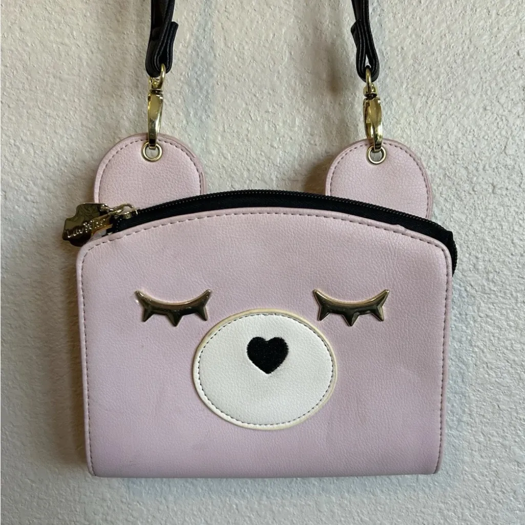 Betsey Johnson Pink Bear Crossbody Bag - Image 3