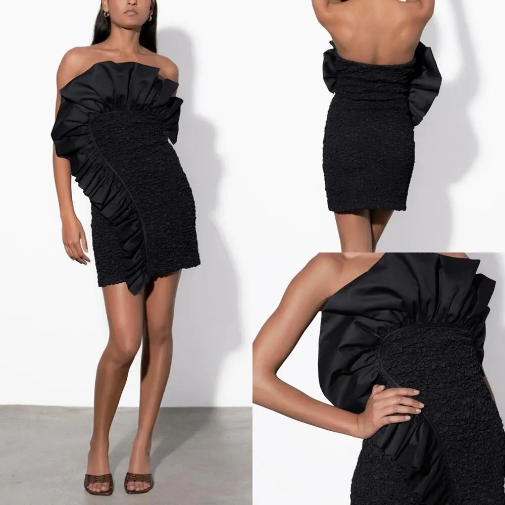 Mara Hoffman
Alycia Ruffled Smocked Popcorn Cotton Mini Dress
 XS - Image 8