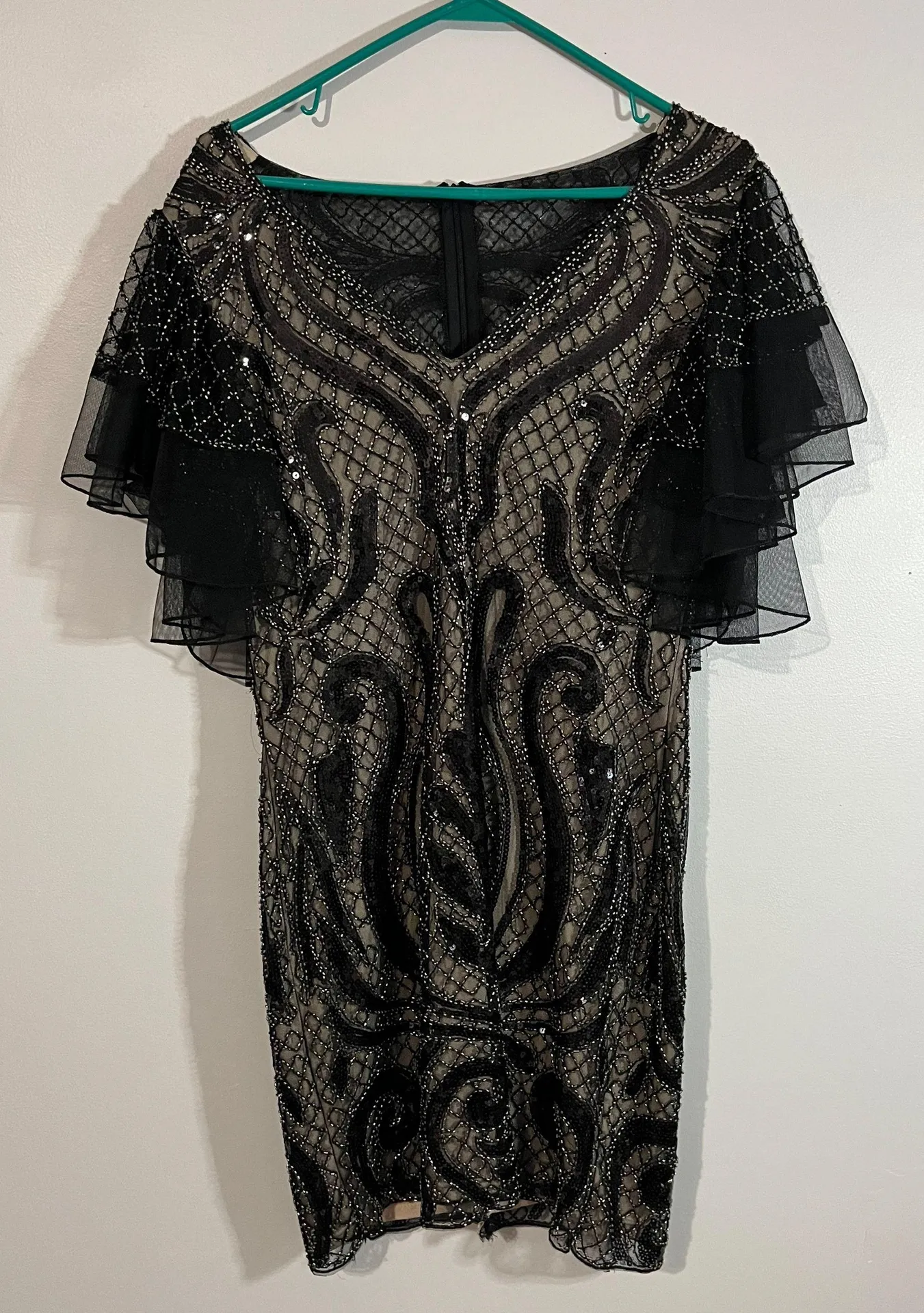 Lulus Black Sequin Beaded Dress - Image 2