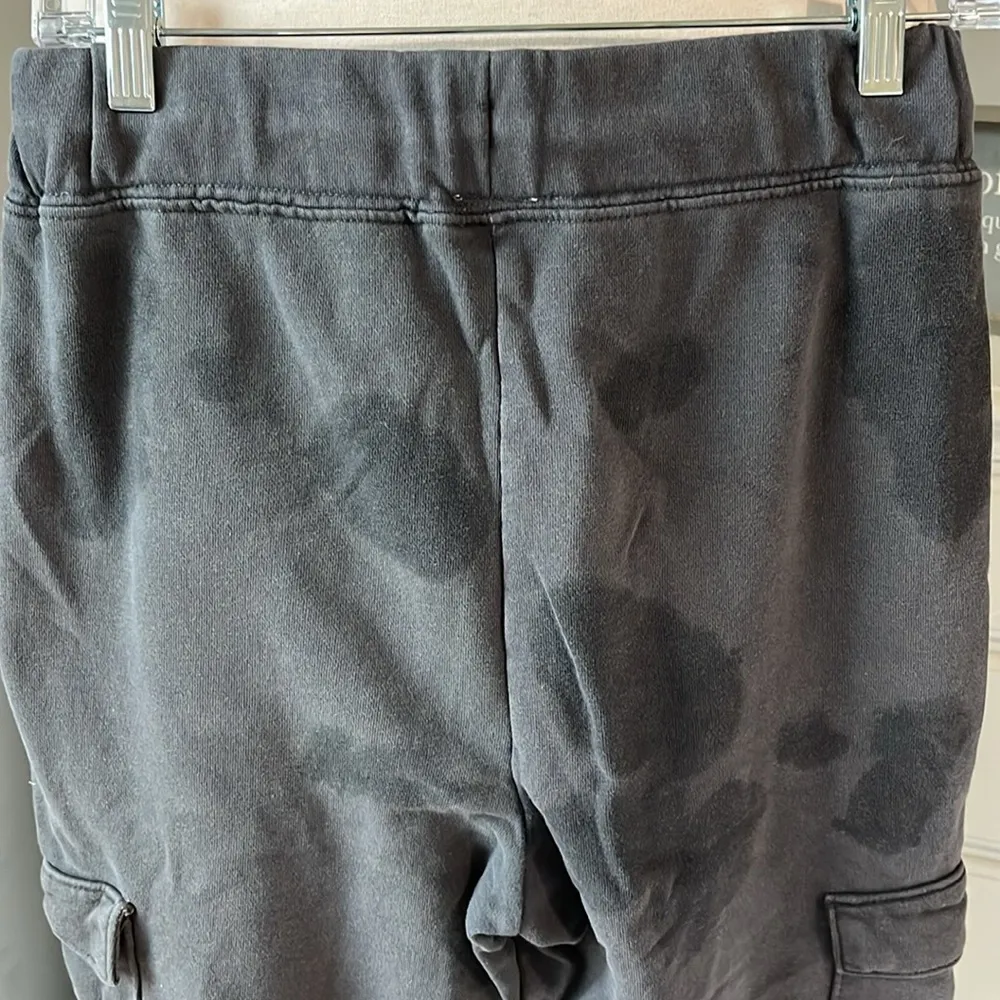 Joggers Gray Charcoal Sweatpants Womens Small Cotton Cargo Tie Dye - Image 6