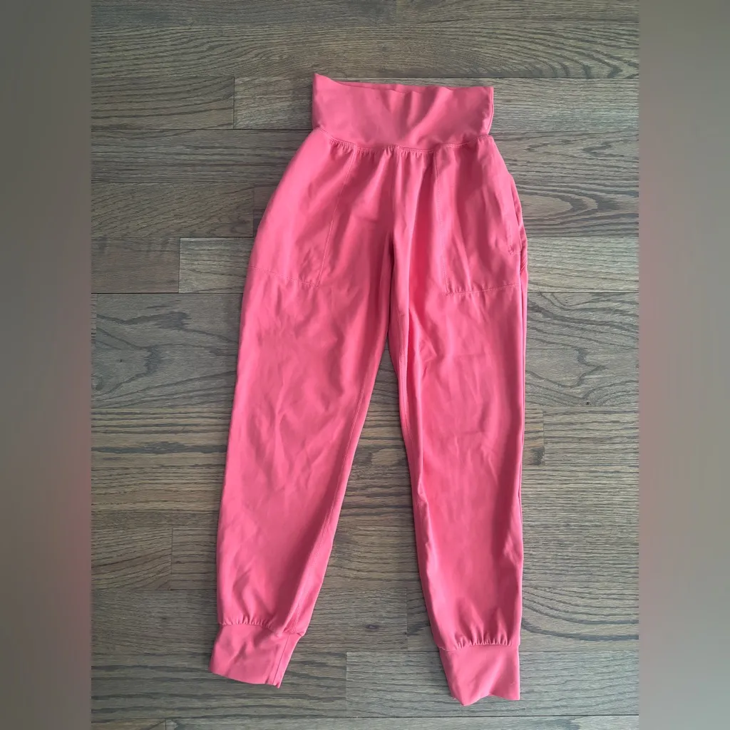 Athleta Women’s Pink High Rise Salutation Joggers‎ Powervita Size XXS - Image 7