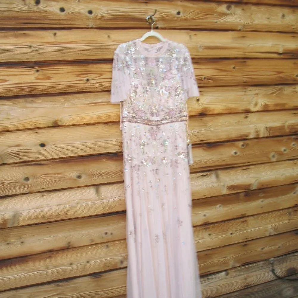 Mac Duggal 9136 EMBELLISHED HIGH NECK BUTTERFLY SLEEVE GOWN Dress - Image 6