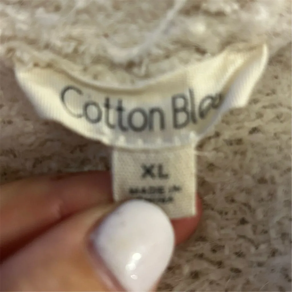 Cotton Bleu Women's XL Off White Oversized V - Image 4