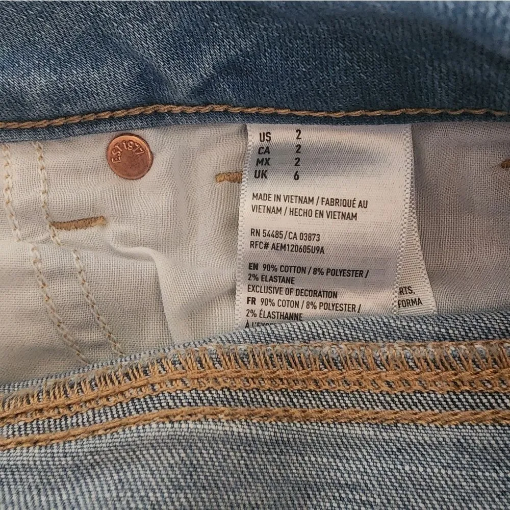 American Eagle Outfitters Midi Blue Jean Shorts (2) - Image 6