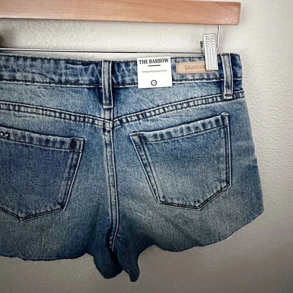 BLANK NYC | NWT The Barrow Blue Denim Shorts Distressed Medium Wash | Size 24, 0 - Image 6