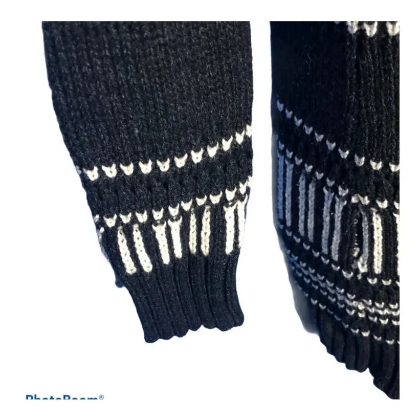 Roxy Dark Gray & White Open Knit Sweater Dress Scoop Neck XS - Image 9