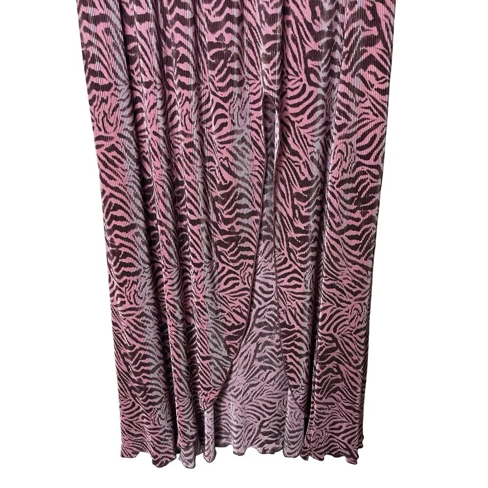 RAMY BROOK Pink Vivica Zebra-Print Maxi Skirt sz S - Image 6