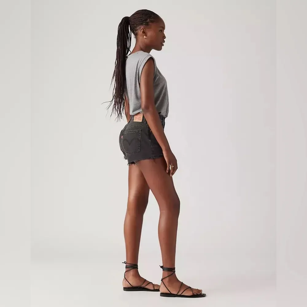 ® 501® Original Fit HR Denim Shorts - Faded Black - 26W - Image 2