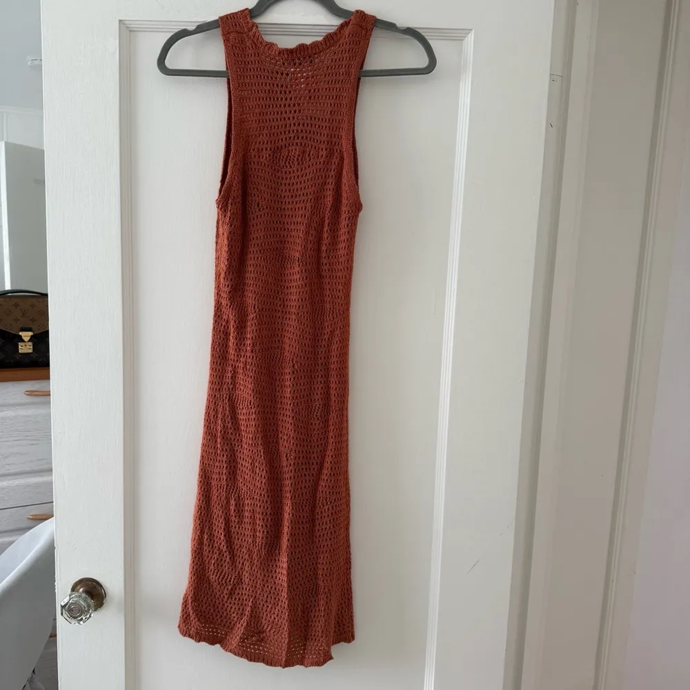 Steven Madden Ronnie Open Stitch Sweater Dress in Sienna Brown Size XSmall NWT - Image 6