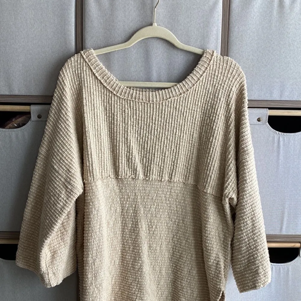 Free People ribbed boardwalk hacci bell sleeve sweater - Image 6