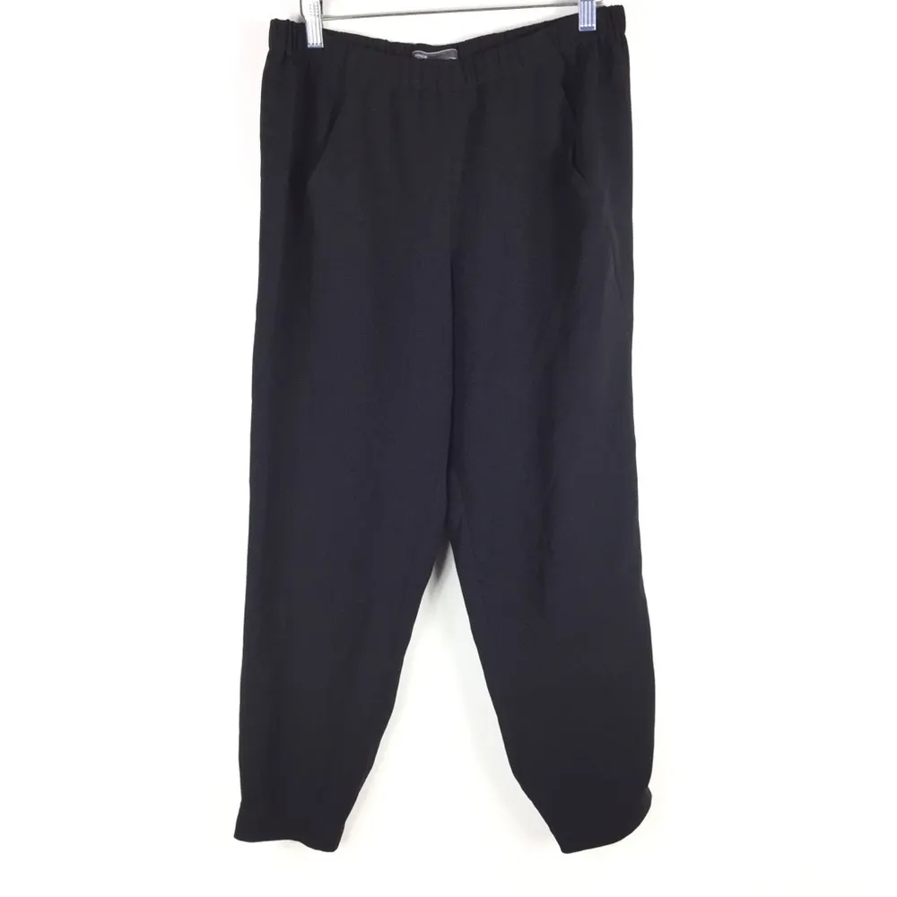 Vince Pull On Tapered Elastic Ankle Pant Size M Black - Image 2