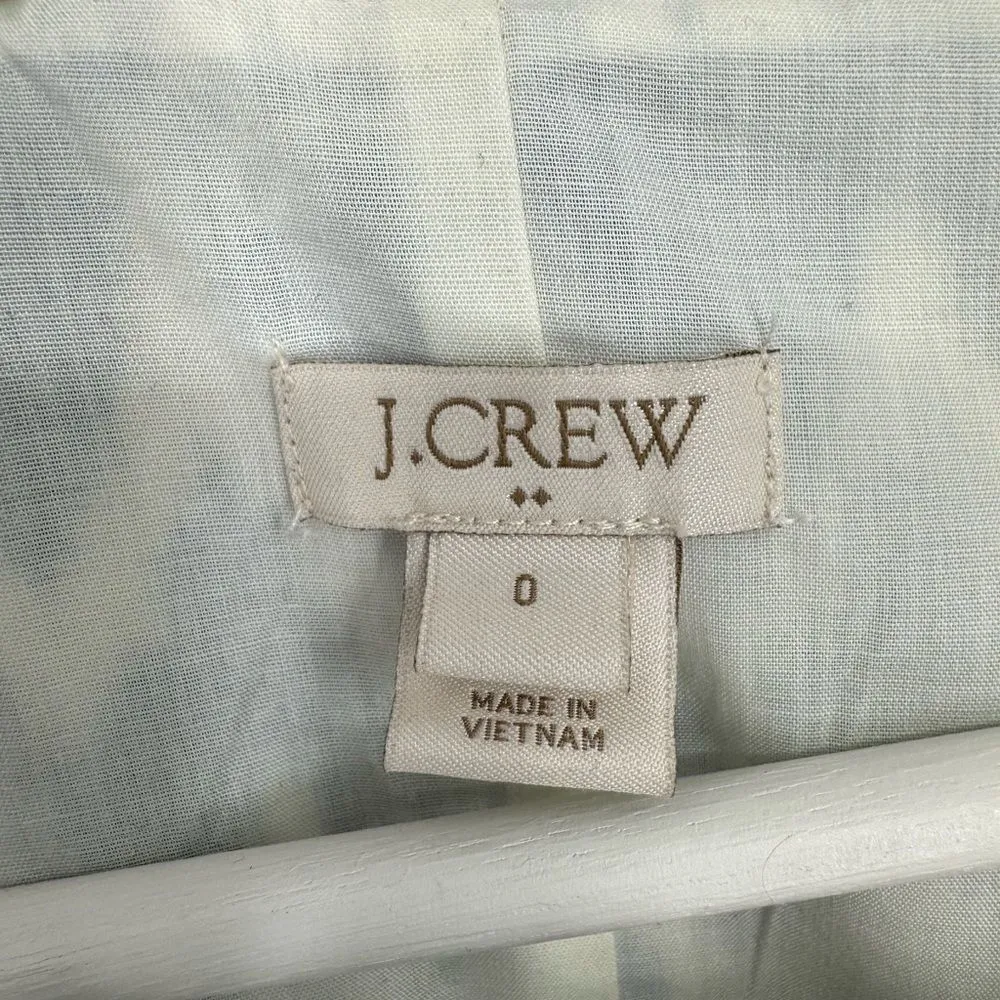 J Crew Linen Romper Blue Chevron Sz 0‎ - Image 6