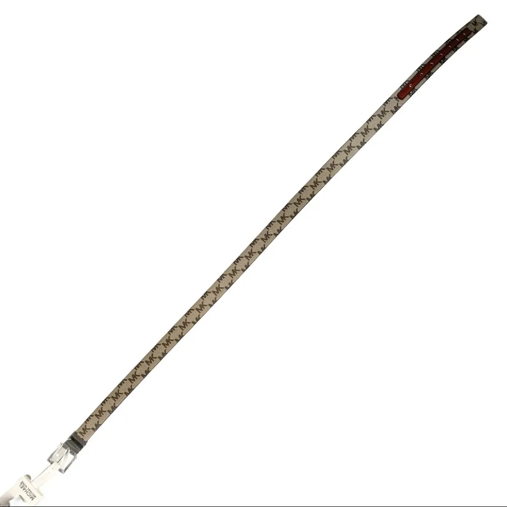 Michael Kors MK Monogram Reversible Leather Belt, Size M, NWT - Image 7