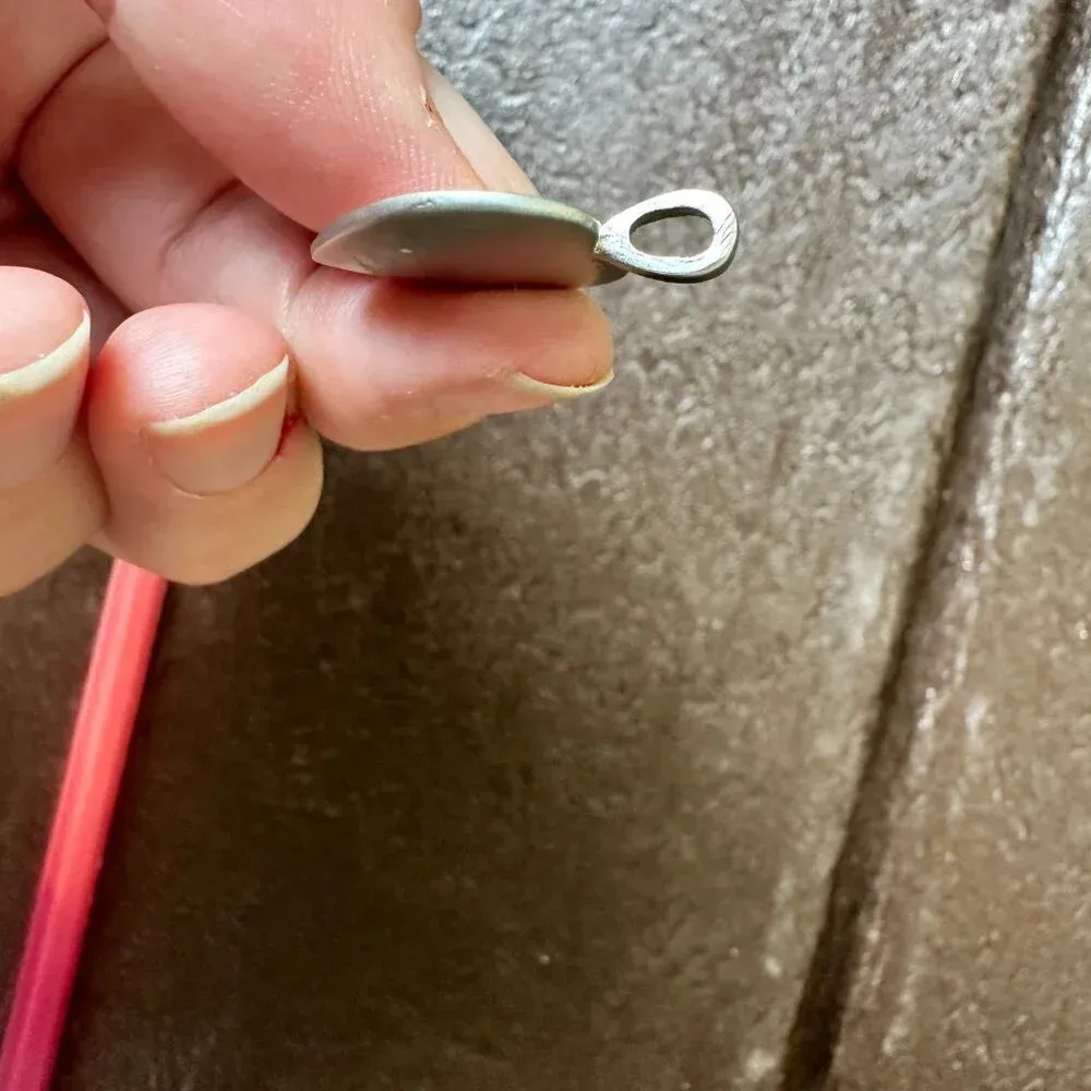 Silver Tone Pewter Initial Monogram E Charm Pendant Necklace - Image 8