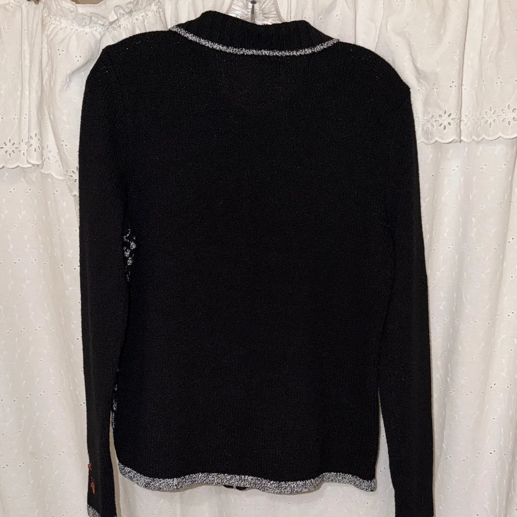Vintage Scottie Dog Sweater Cardigan Black - Image 4