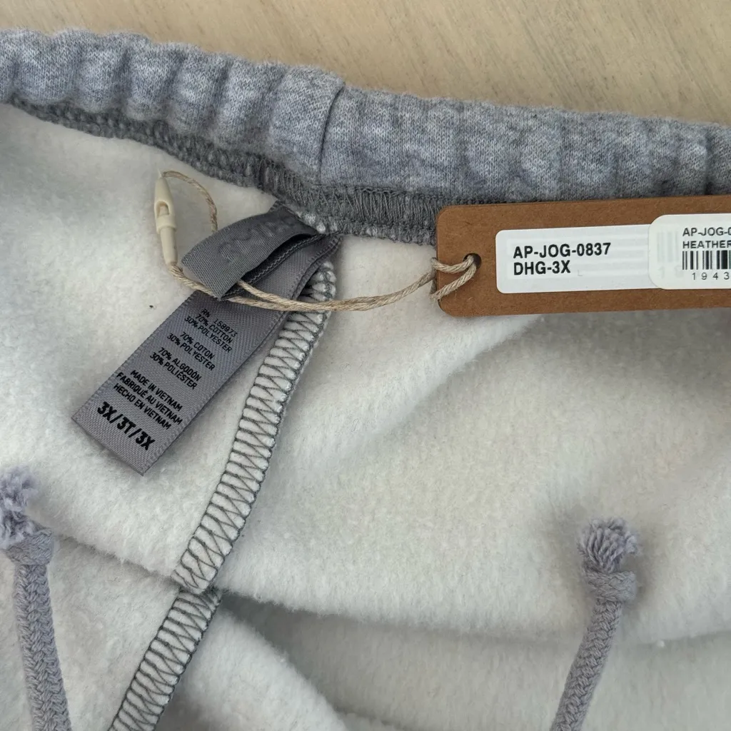 Skims Cotton Fleece Classic Jogger in Dark Heather Grey, Size 3X - Image 3