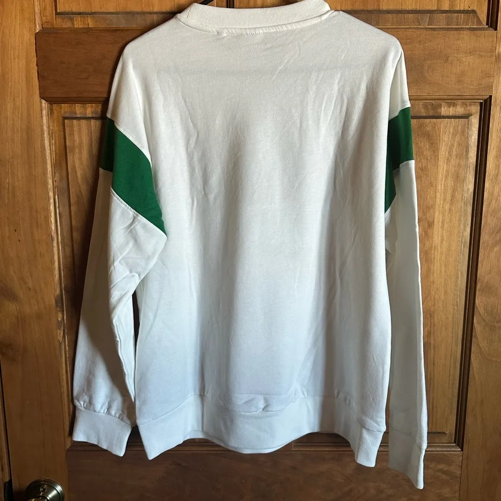 St Patty’s Day White & Green crewneck Sweatshirt St. Patrick’s day sweater! Sz L - Image 4