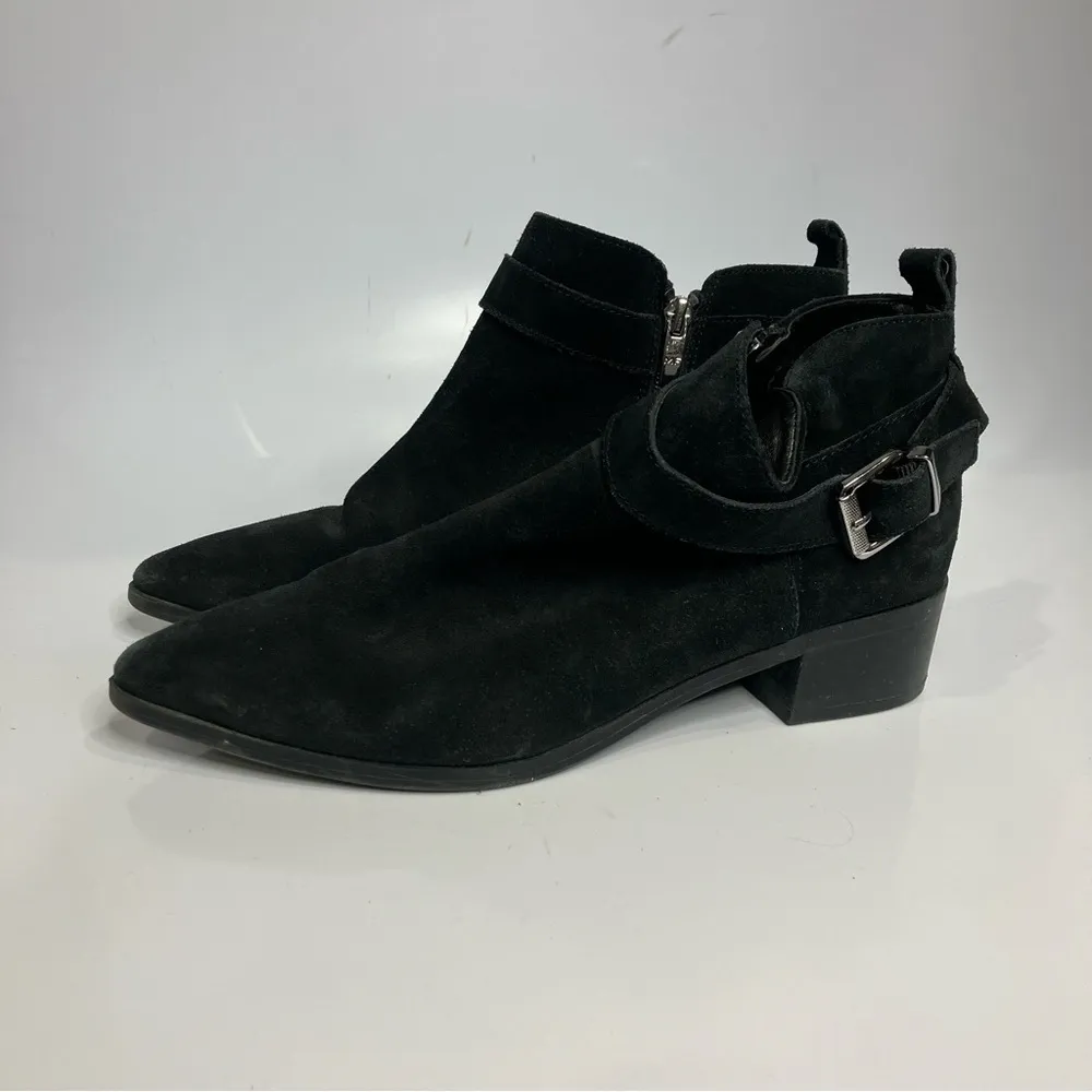 Marc Fisher black suede pointed toe ankle boots size‎ 8 - Image 3