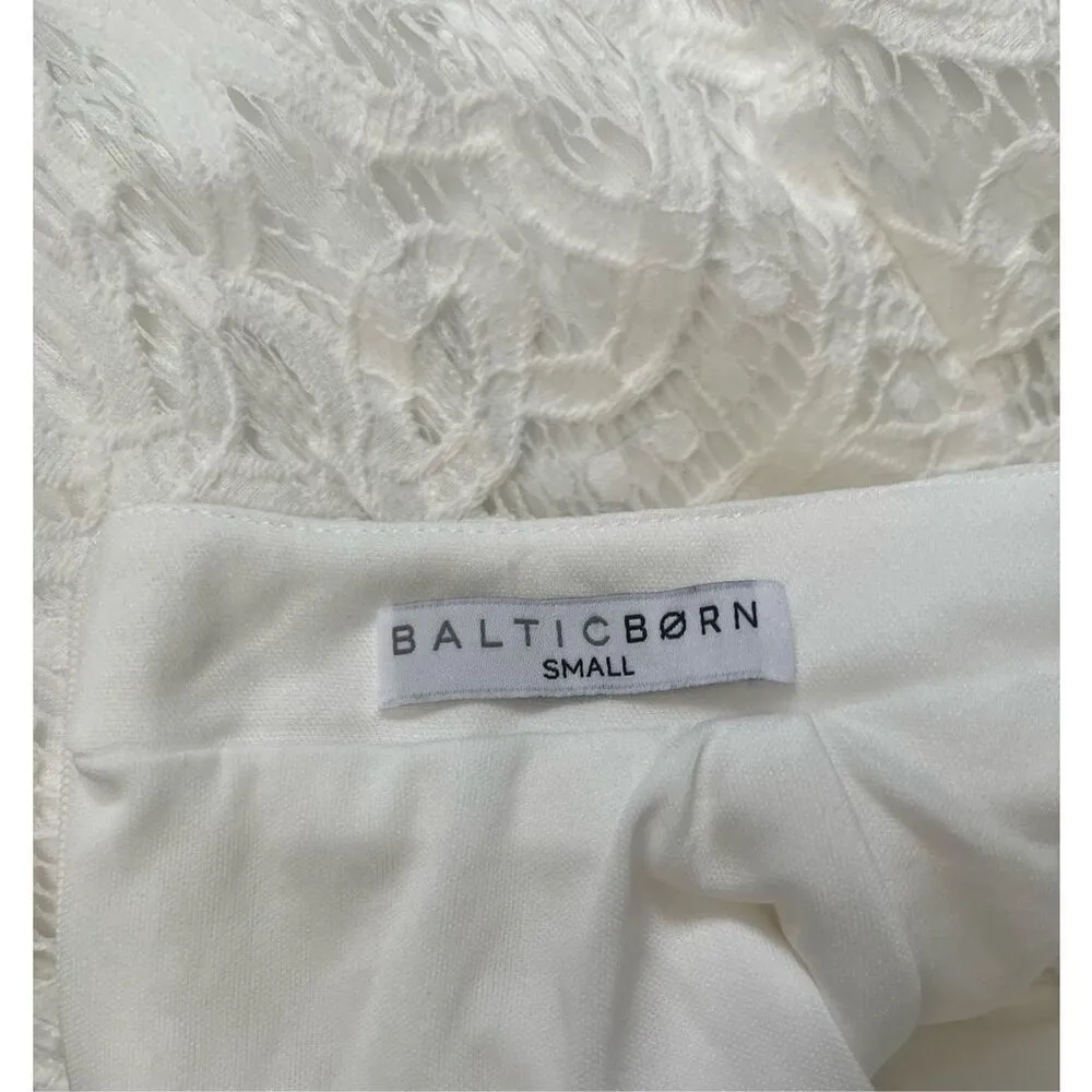 Baltic Born‎ White Aria Lace Column Dress Size Small - Image 2