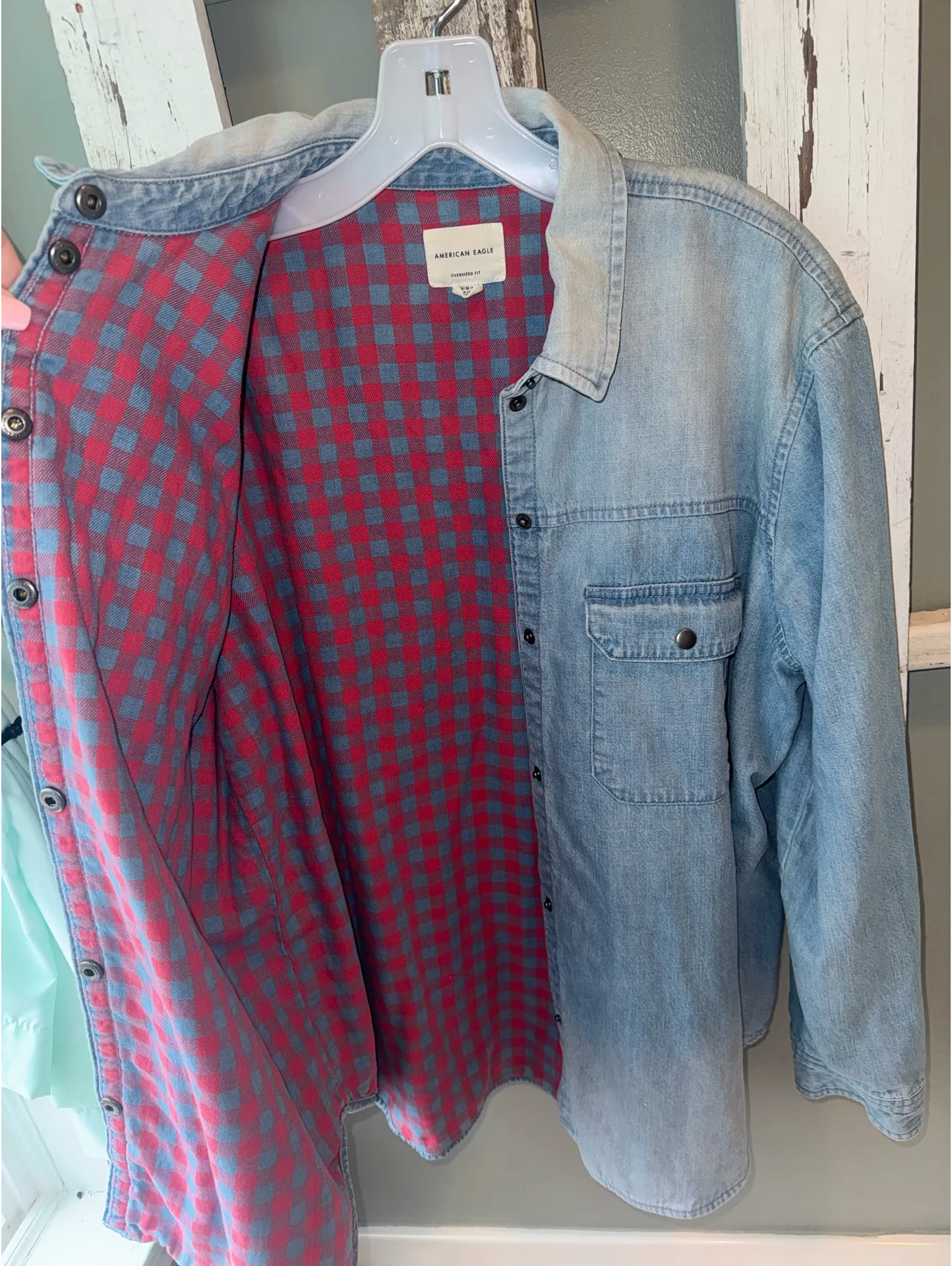 NWOT American Eagle denim button up  - Image 2